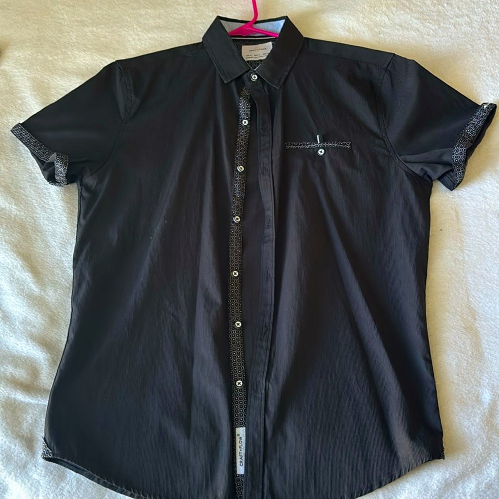 Casual Black Button Down Shirt